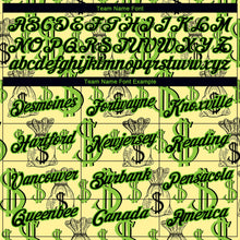 Загрузить изображение в средство просмотра галереи, Custom Light Yellow Black-Aurora Green 3D Pattern Design Dollar Sign Money Theme Performance T-Shirt
