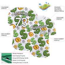 Laden Sie das Bild in den Galerie-Viewer, Custom White Black 3D Pattern Design Dollar Sign Money Theme Performance T-Shirt
