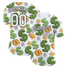 Laden Sie das Bild in den Galerie-Viewer, Custom White Black 3D Pattern Design Dollar Sign Money Theme Performance T-Shirt
