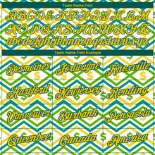 Charger l&#39;image dans la galerie, Custom White Yellow-Midnight Green 3D Pattern Design Dollar Sign Money Theme Performance T-Shirt
