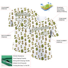 Load image into Gallery viewer, Custom White Olive 3D Pattern Design Dollar Sign Money Theme Performance T-Shirt
