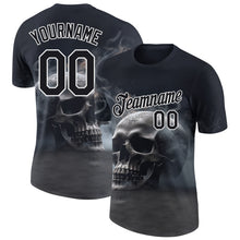 Загрузить изображение в средство просмотра галереи, Custom Black White 3D Gothic Style Skull Fashion Performance T-Shirt
