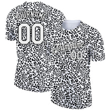 Load image into Gallery viewer, Custom White Black 3D Pattern Design Animal Print Performance T-Shirt
