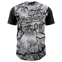 Загрузить изображение в средство просмотра галереи, Custom White Black 3D Pattern Design Rave Branch Authentic Baseball Jersey
