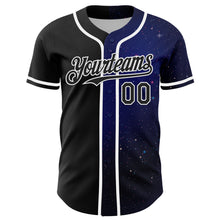 Charger l&#39;image dans la galerie, Custom Black White 3D Pattern Design Rave Galaxy Star Authentic Baseball Jersey
