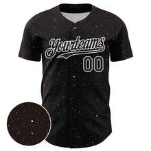 Загрузить изображение в средство просмотра галереи, Custom Black White 3D Pattern Design Starry Sky Authentic Baseball Jersey
