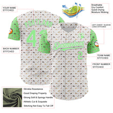 Charger l&#39;image dans la galerie, Custom White Pea Green 3D Pattern Design Rodeo Cowboy Authentic Baseball Jersey
