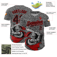 Charger l&#39;image dans la galerie, Custom Black Red-White 3D Pattern Design Knight Hero Art Authentic Baseball Jersey
