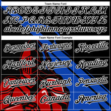 Загрузить изображение в средство просмотра галереи, Custom Black Thunder Blue-Red 3D Pattern Design Knight Hero Art Authentic Baseball Jersey
