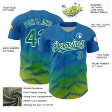 Charger l&#39;image dans la galerie, Custom Panther Blue Kelly Green-White 3D Pattern Design Animal Lion Authentic Baseball Jersey
