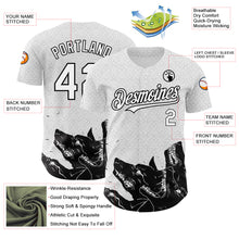 Загрузить изображение в средство просмотра галереи, Custom White Black 3D Pattern Design Animal Wolf Authentic Baseball Jersey
