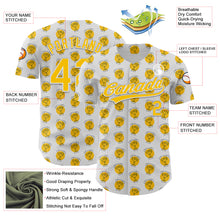 Загрузить изображение в средство просмотра галереи, Custom White Yellow 3D Pattern Design Champion Trophy Authentic Baseball Jersey
