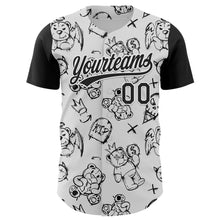 Загрузить изображение в средство просмотра галереи, Custom White Black 3D Pattern Halloween Authentic Baseball Jersey
