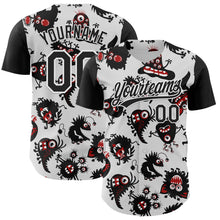 Загрузить изображение в средство просмотра галереи, Custom White Black 3D Pattern Halloween Authentic Baseball Jersey
