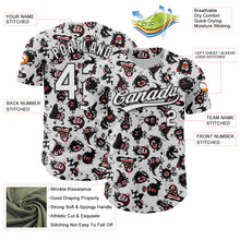 Загрузить изображение в средство просмотра галереи, Custom White Black 3D Pattern Halloween Authentic Baseball Jersey
