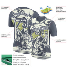 Laden Sie das Bild in den Galerie-Viewer, Custom City Cream Steel Gray-White 3D Pattern Design Fishing Performance T-Shirt
