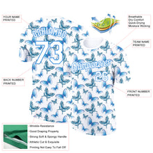 Загрузить изображение в средство просмотра галереи, Custom White Powder Blue 3D Pattern Design Butterfly Performance T-Shirt
