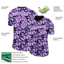 Charger l&#39;image dans la galerie, Custom Medium Purple Black-White 3D Pattern Design Butterfly Performance T-Shirt
