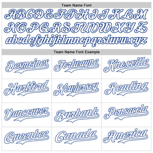 Custom White Royal 3D Pattern Design Vintage Tattoos Authentic Baseball Jersey