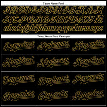 Laden Sie das Bild in den Galerie-Viewer, Custom Black Old Gold 3D Pattern Design Vintage Tattoos Authentic Baseball Jersey
