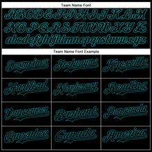 Charger l&#39;image dans la galerie, Custom Black Teal 3D Pattern Design Vintage Tattoos Authentic Baseball Jersey
