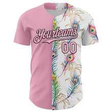 Charger l&#39;image dans la galerie, Custom White Light Pink-Black 3D Pattern Design Vintage Tattoos Authentic Baseball Jersey
