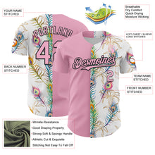 Charger l&#39;image dans la galerie, Custom White Light Pink-Black 3D Pattern Design Vintage Tattoos Authentic Baseball Jersey
