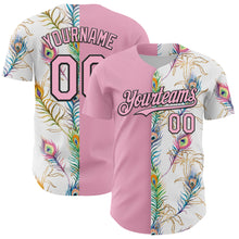 Charger l&#39;image dans la galerie, Custom White Light Pink-Black 3D Pattern Design Vintage Tattoos Authentic Baseball Jersey
