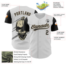 Load image into Gallery viewer, Custom White Black-City Cream 3D Halloween Authentic Baseball Jersey
