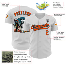 Загрузить изображение в средство просмотра галереи, Custom White Orange-Black 3D Halloween Authentic Baseball Jersey
