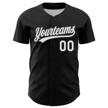 Загрузить изображение в средство просмотра галереи, Custom Black White-Steel Gray 3D Halloween Authentic Baseball Jersey
