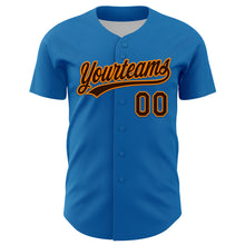 Загрузить изображение в средство просмотра галереи, Custom Blue Brown-Bay Orange 3D Halloween Authentic Baseball Jersey
