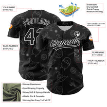 Laden Sie das Bild in den Galerie-Viewer, Custom Black White 3D Halloween Authentic Baseball Jersey
