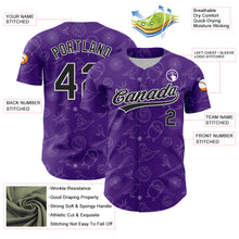 Загрузить изображение в средство просмотра галереи, Custom Purple Black-White 3D Halloween Authentic Baseball Jersey
