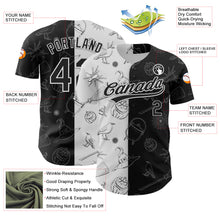 Загрузить изображение в средство просмотра галереи, Custom Black White 3D Halloween Authentic Baseball Jersey
