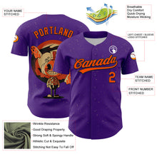 Загрузить изображение в средство просмотра галереи, Custom Purple Orange-Black 3D Halloween Authentic Baseball Jersey
