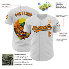 Загрузить изображение в средство просмотра галереи, Custom White Bay Orange-Black 3D Halloween Authentic Baseball Jersey
