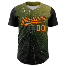 Загрузить изображение в средство просмотра галереи, Custom Black Bay Orange 3D Halloween Authentic Baseball Jersey
