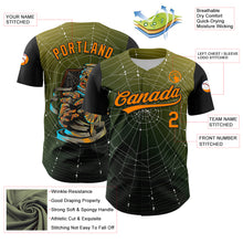 Загрузить изображение в средство просмотра галереи, Custom Black Bay Orange 3D Halloween Authentic Baseball Jersey
