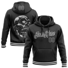 Загрузить изображение в средство просмотра галереи, Custom Stitched Black White 3D Halloween Sports Pullover Sweatshirt Hoodie
