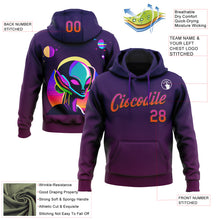 Charger l&#39;image dans la galerie, Custom Stitched Purple Deep Pink Orange-Black 3D Halloween Sports Pullover Sweatshirt Hoodie
