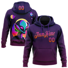 Charger l&#39;image dans la galerie, Custom Stitched Purple Deep Pink Orange-Black 3D Halloween Sports Pullover Sweatshirt Hoodie
