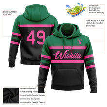 Laden Sie das Bild in den Galerie-Viewer, Custom Stitched Black Pink-Kelly Green Line Sports Pullover Sweatshirt Hoodie
