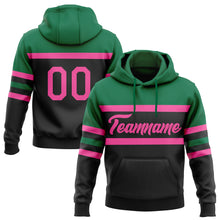 Laden Sie das Bild in den Galerie-Viewer, Custom Stitched Black Pink-Kelly Green Line Sports Pullover Sweatshirt Hoodie
