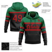 Charger l&#39;image dans la galerie, Custom Stitched Black Red-Kelly Green Line Sports Pullover Sweatshirt Hoodie
