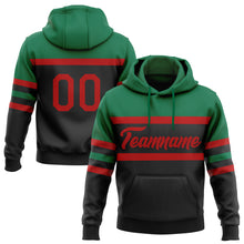 Charger l&#39;image dans la galerie, Custom Stitched Black Red-Kelly Green Line Sports Pullover Sweatshirt Hoodie
