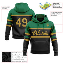 Laden Sie das Bild in den Galerie-Viewer, Custom Stitched Black Old Gold-Kelly Green Line Sports Pullover Sweatshirt Hoodie
