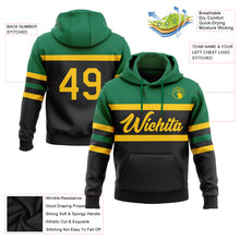 Charger l&#39;image dans la galerie, Custom Stitched Black Yellow-Kelly Green Line Sports Pullover Sweatshirt Hoodie
