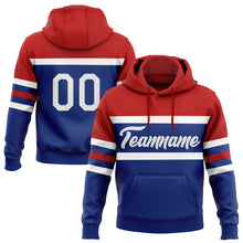 Загрузить изображение в средство просмотра галереи, Custom Stitched Royal White-Red Line Sports Pullover Sweatshirt Hoodie
