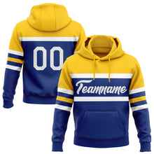 Загрузить изображение в средство просмотра галереи, Custom Stitched Royal White-Yellow Line Sports Pullover Sweatshirt Hoodie
